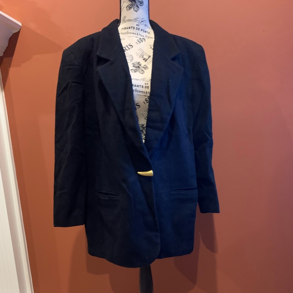 Chaus black jacket wool and cashmere